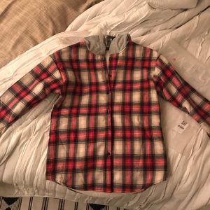 NWT Zaful Sherpa Lined Flannel Jacket